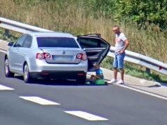 Nevjerovatna scena: Otac se zaustavio nasred autoputa i stavio dijete na tutu